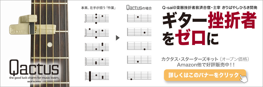 ギター挫折者をゼロに Qactus STERTERS KIT カクタス・スターターズキット